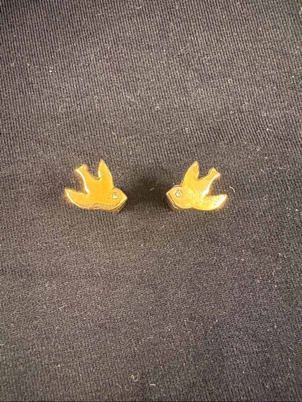 Marc Jacobs Gold Bird Stud Earrings